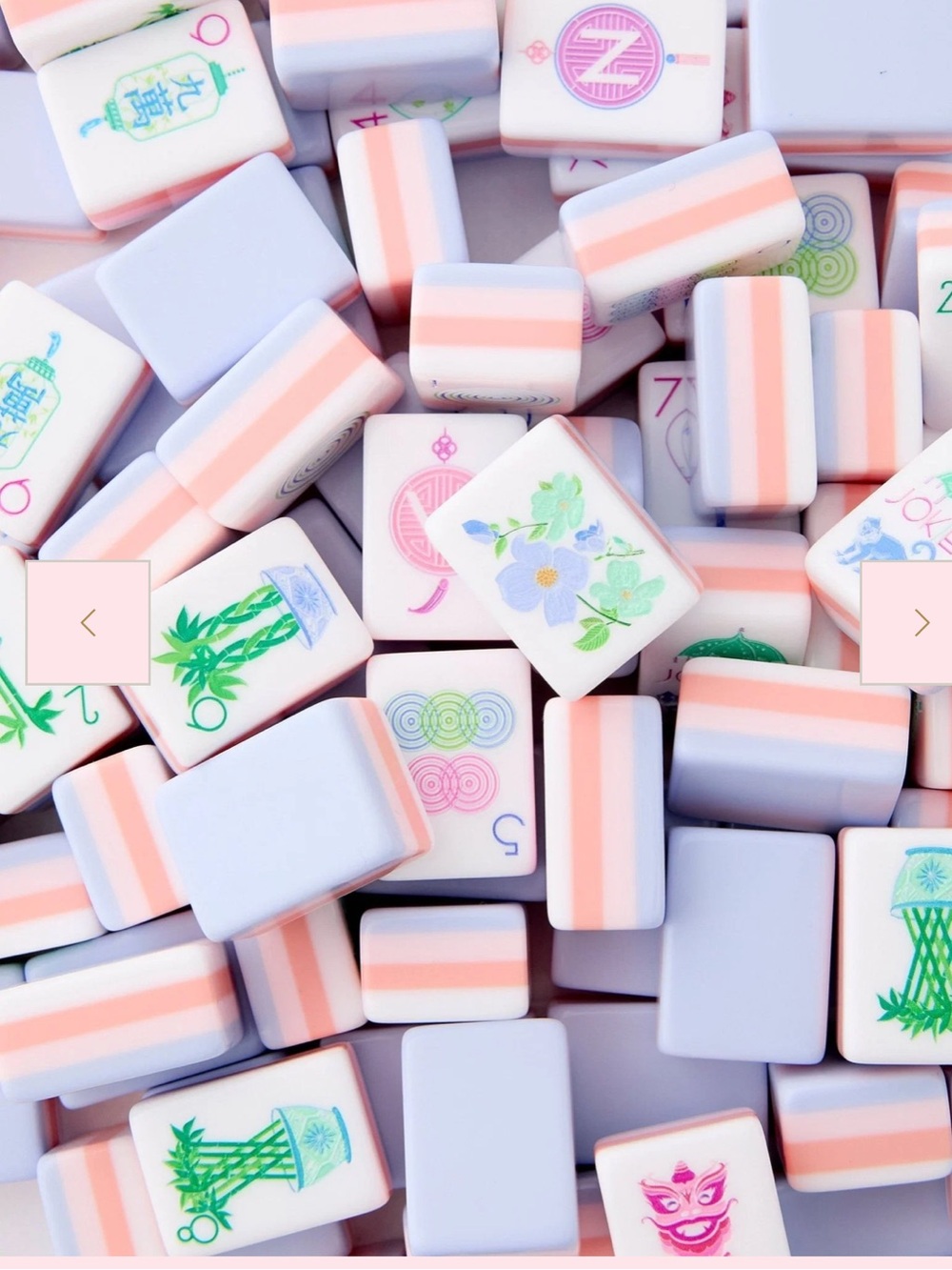 Lavender Lilac Purple and Pink Mahjong Tiles